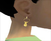 Gold ring pull earrings