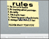 rules for room