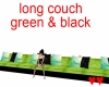 green and black couch