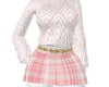 Knit Top & Plaid Skirt