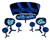 Neon Blue Group Seating