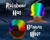 Rainbow Hat-Brown Hair