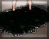 [R] Black Furry Rug