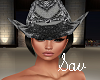 Blk/Gray Cowgirl Hat