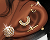 ♛ Ear ring kit gold