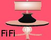 pink end table /lamp