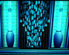 neon blue waterfall