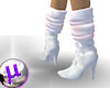 white pink boot