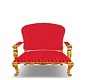 red and gold chair