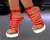 Red straps heels