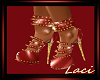 Temptress Red/Gold Heels