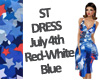 ST DRESS RED WHITE BLUE