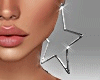 Star Earrings XL Silver