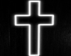 Neon Cross White
