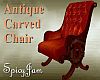 Antq Carved Chair Orange