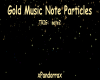 Gold Music Notes Lights