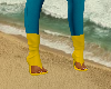 Yellow Heel Toe Boots