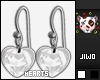 .J White Heart Earrings