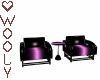 Chat chairs pvc blk purp