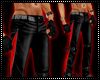 N-Side Zipperd Jeans,RED