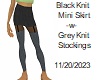 [BB] Black Knit Skirt