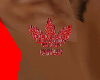 Red Dia.  Earrings