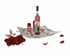 tray w/vine/candles/rose
