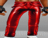 Pants red leather