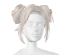 White Blonde Space Buns