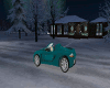 Teal Animated Sports Car