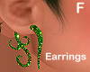 green spiral earrings F