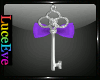 Purple Vintage Key w/Bow
