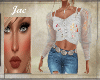 J~ROUCHED WHT EMBROIDERD