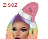 pink santa baby side hat