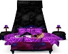 purple black red bed pos