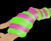 Pink lime armwarmers