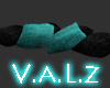 [Val]Teal Kiss Pillows