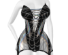metal web corset dress