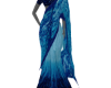 Blue designer saree