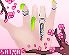 Neon Nails + Rings