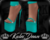 ♔K Tease Heels Teal