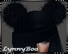 *Fluffy Black Hat & Hair