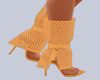 Linda Orange Net Heels