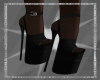 ✘ Black Heels + Sock