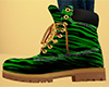 Green Stripe Work Boots 3 (F)