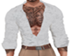 White Open Chest / Tats