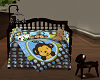 Blue/Brown Monkey Crib