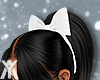 YA.White Bow Hair