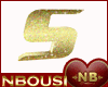 !NB!LETTER S GOLD SEAT 
