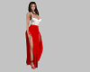jupe longue rouge